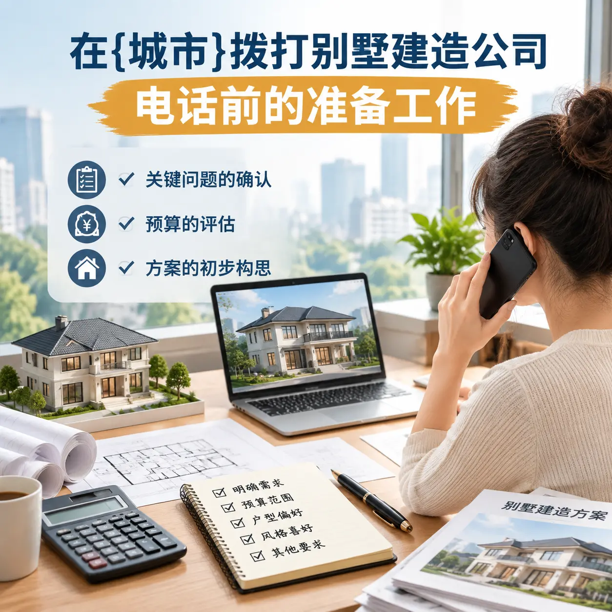 在平坝拨打别墅建造公司电话前的准备工作