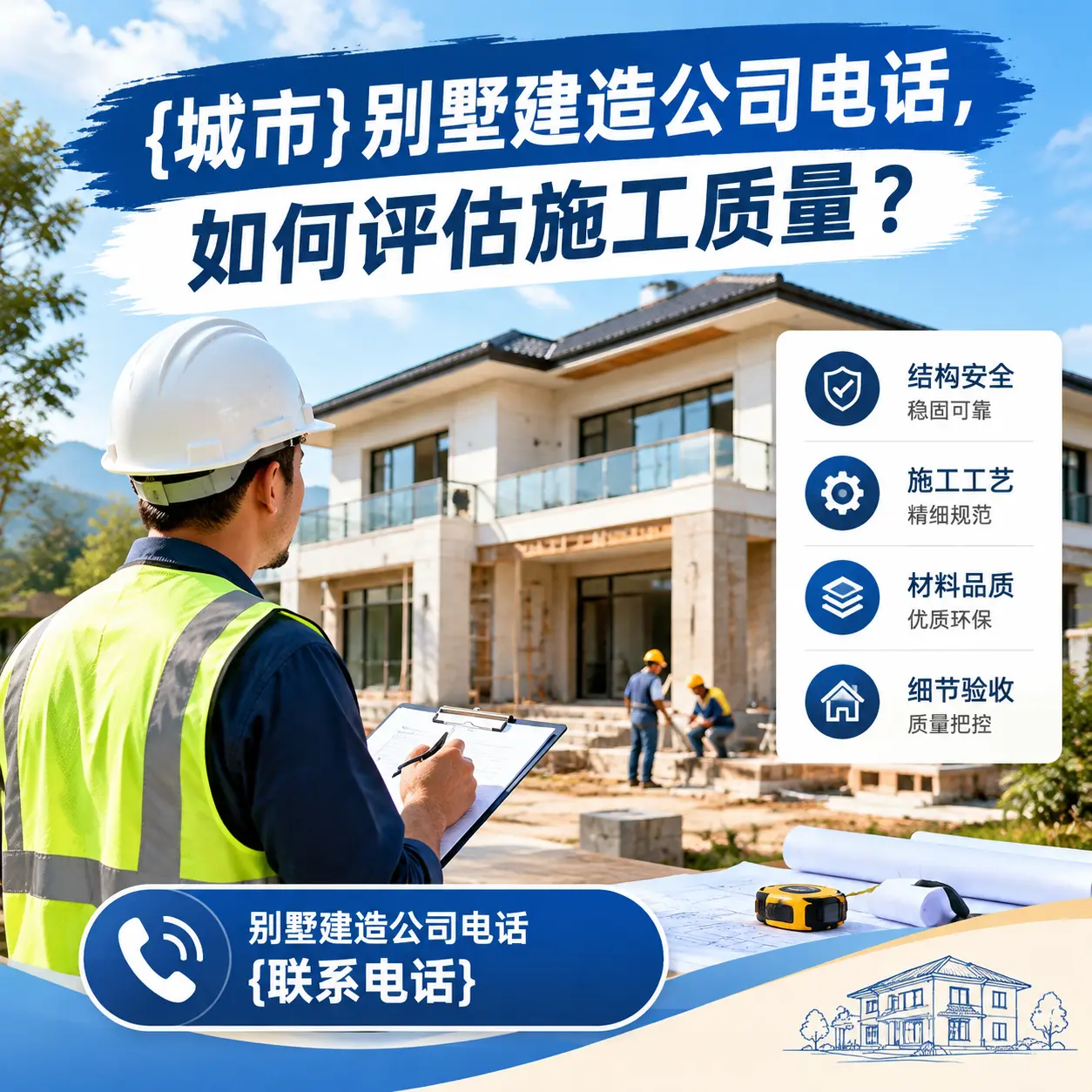 平坝别墅建造公司电话,如何评估施工质量?
