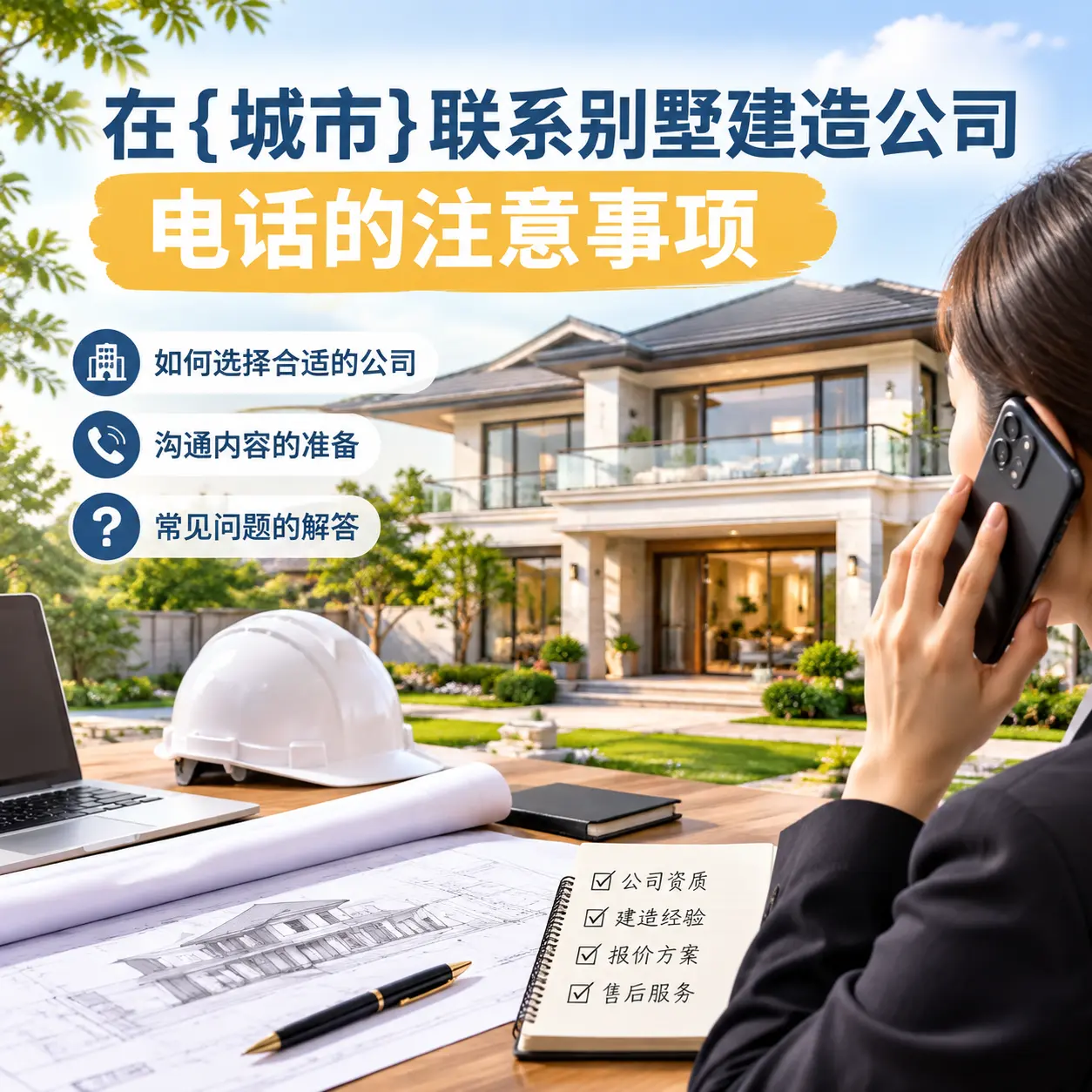 在平坝联系别墅建造公司电话的注意事项
