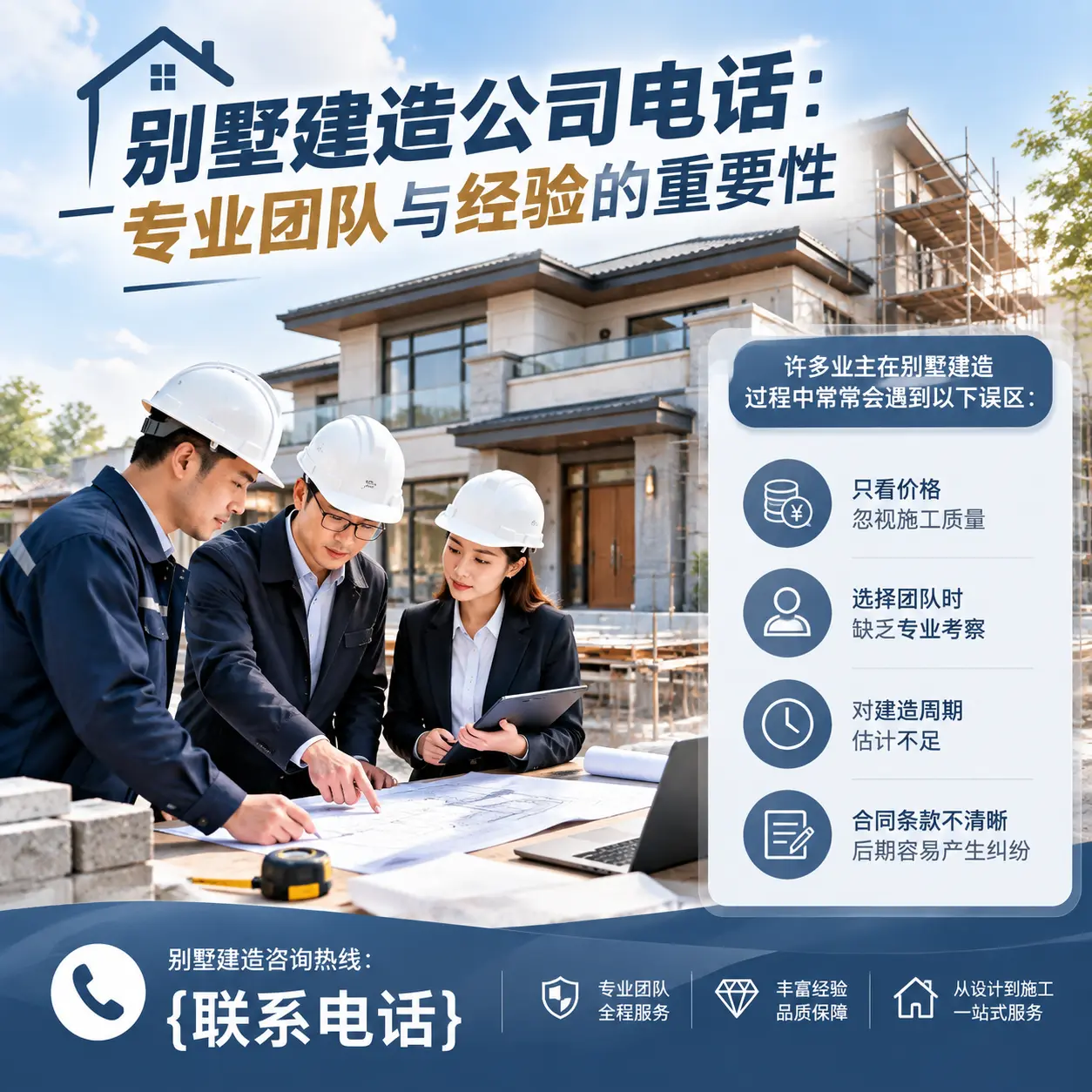 平坝别墅建造公司电话:专业团队与经验的重要性