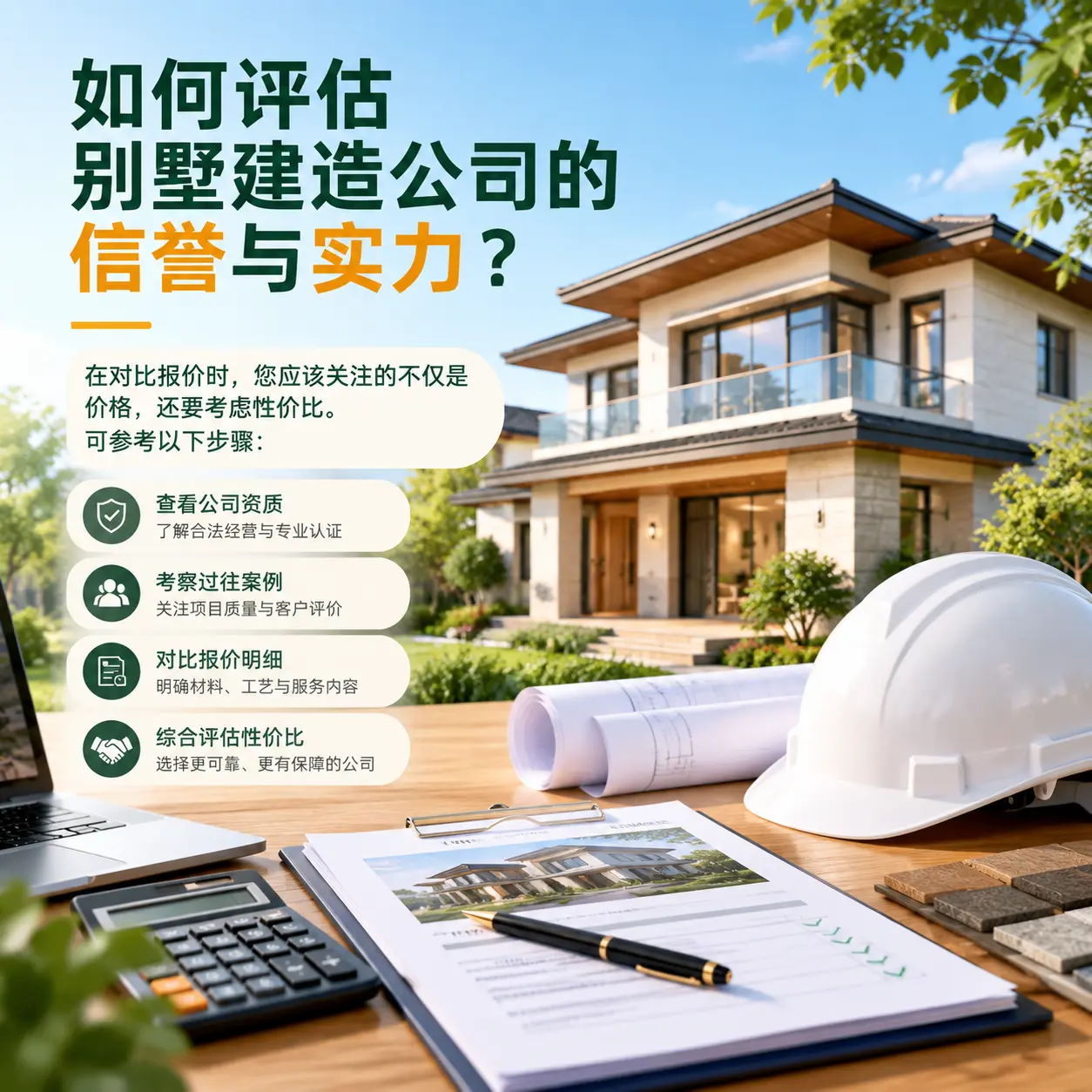如何评估 平坝 别墅建造公司的信誉与实力?