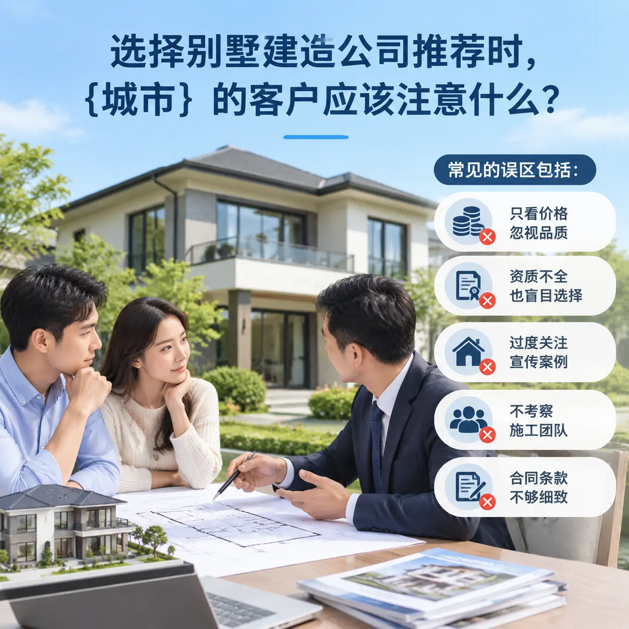选择别墅建造公司推荐时，平坝 的客户应该注意什么？
